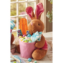 Pink Bunny Basket, , large