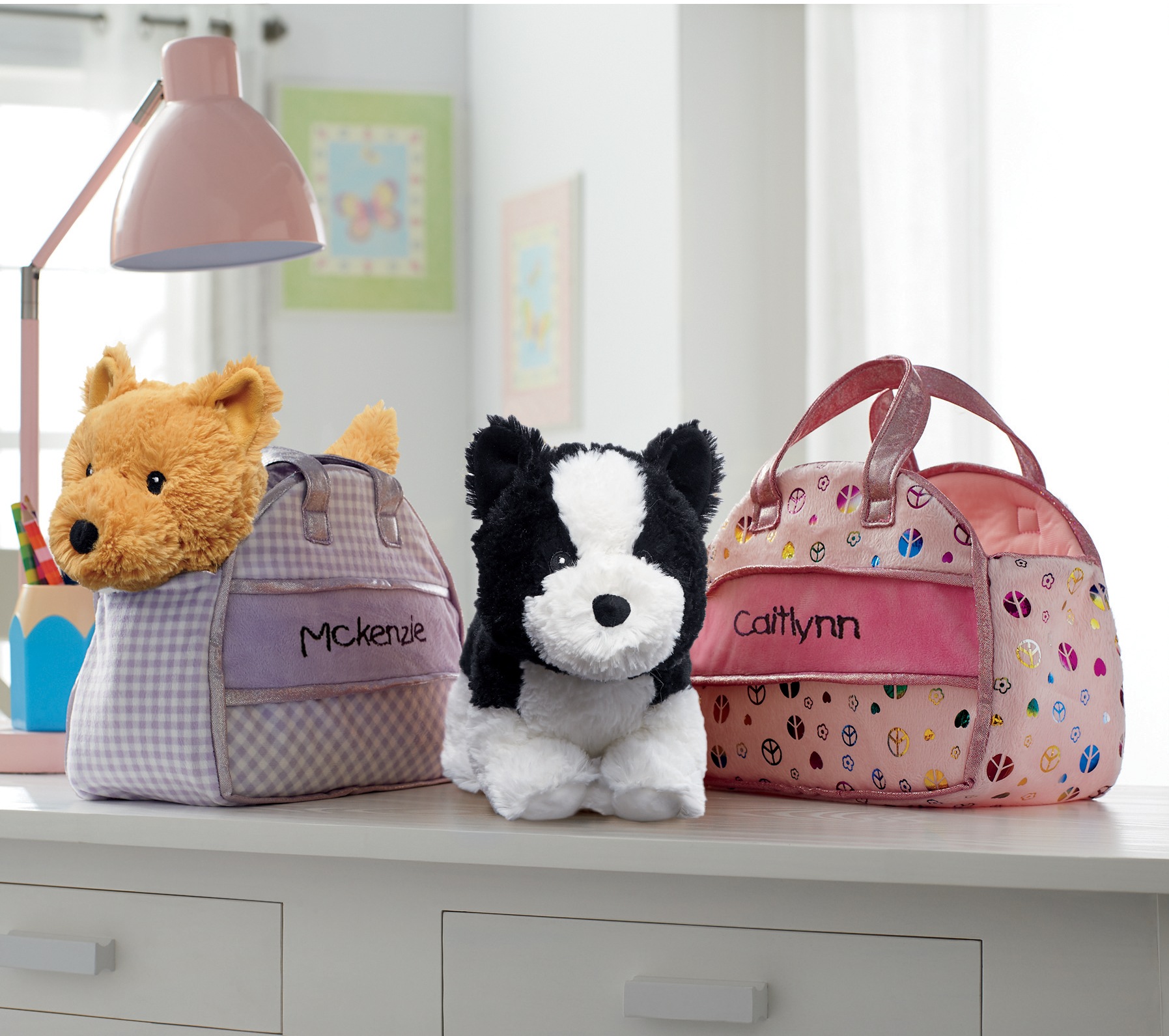 stuffed dog purse