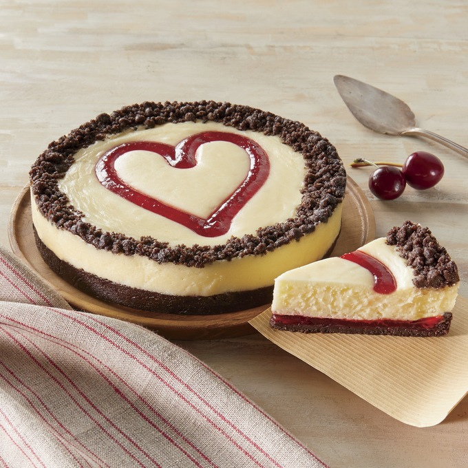 Cherry Heart Cheesecake, , large