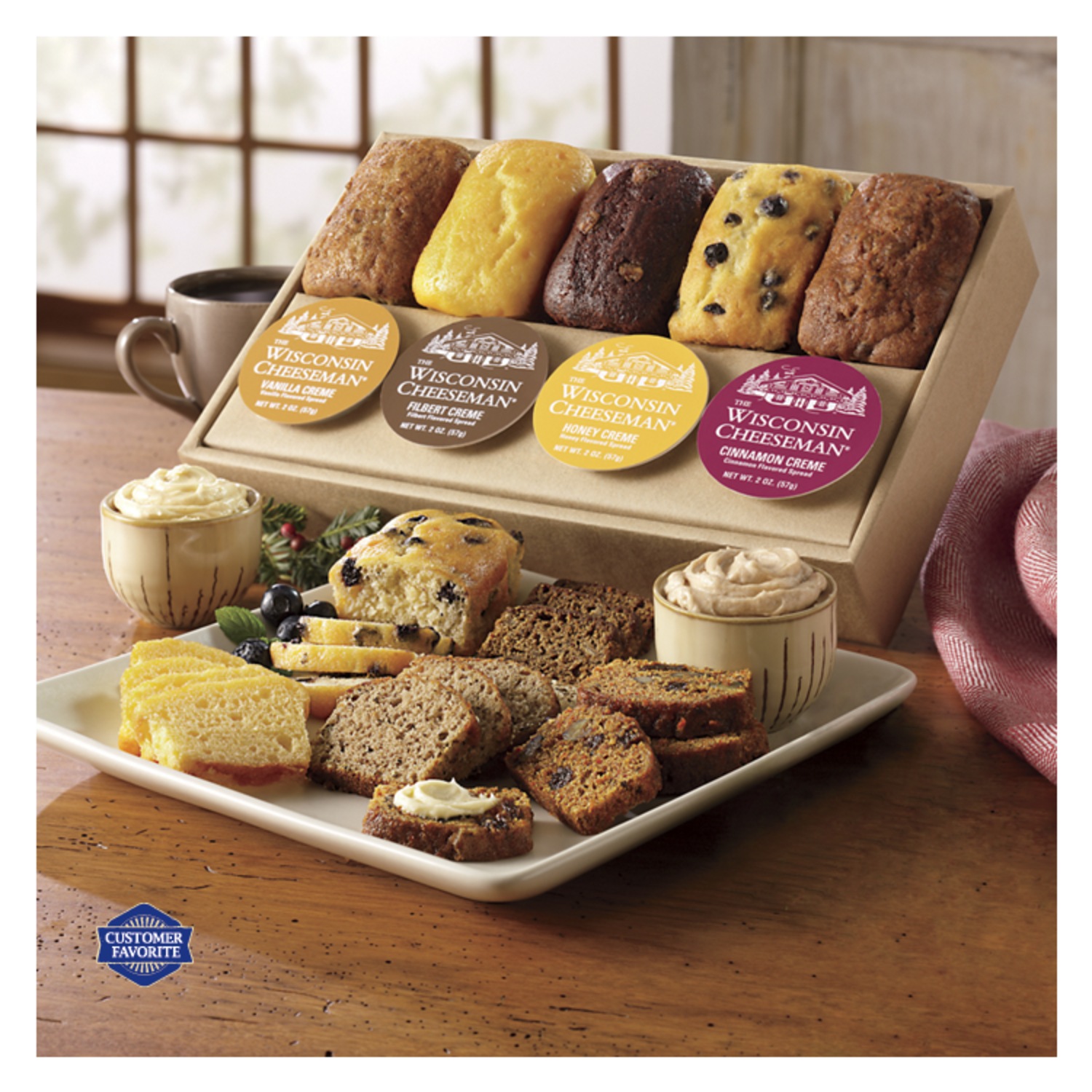 Fruit & Nut Breads & Cremes Gift Assortment | Wisconsin Cheeseman