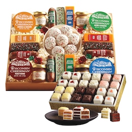 21 Favorites Food Gift &amp; 24 Incredible Petits Fours, Christmas Food Gift Bundle by The Wisconsin Cheeseman, , large