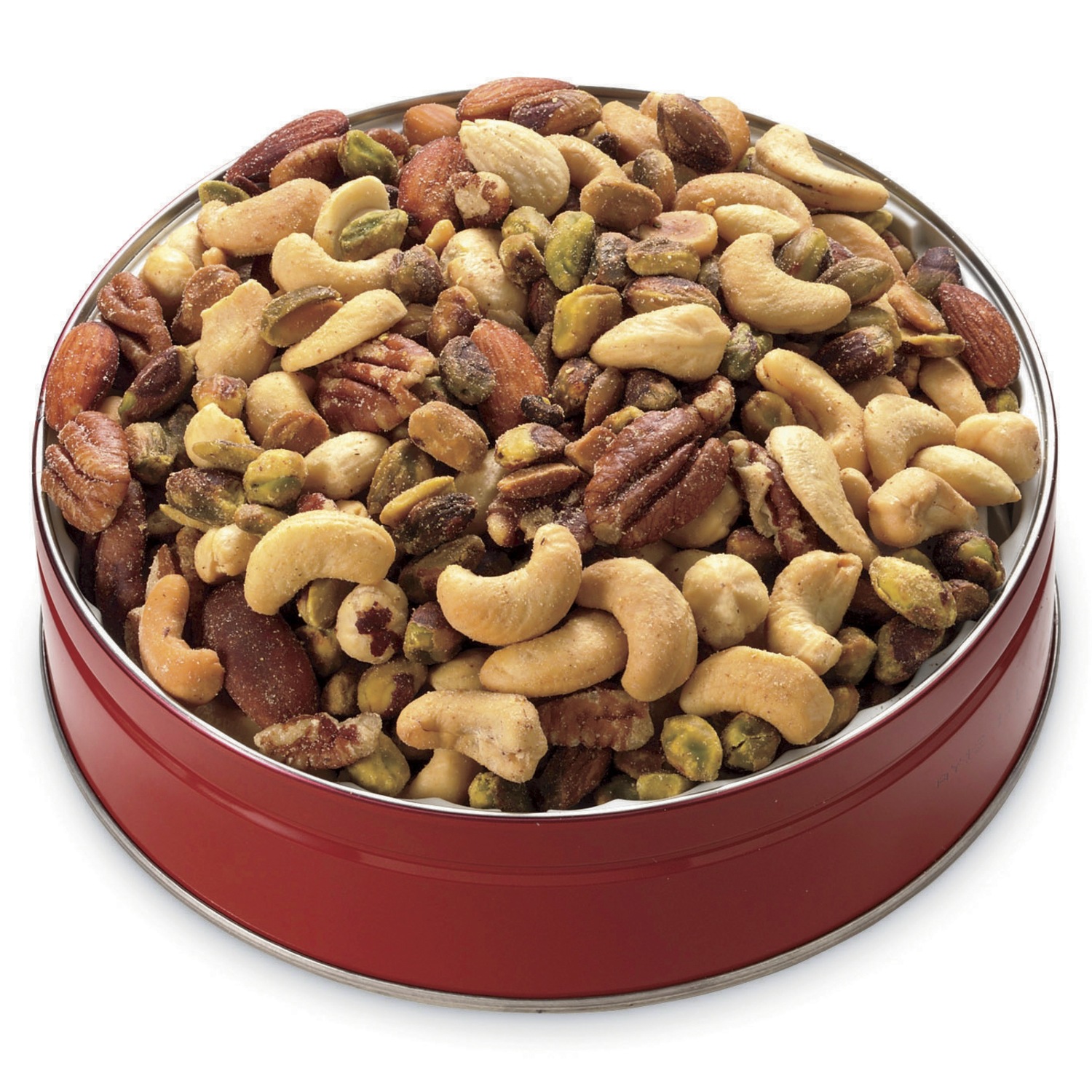 50/50 Mixed Nuts with Pistachios Gift Tin Wisconsin Cheeseman