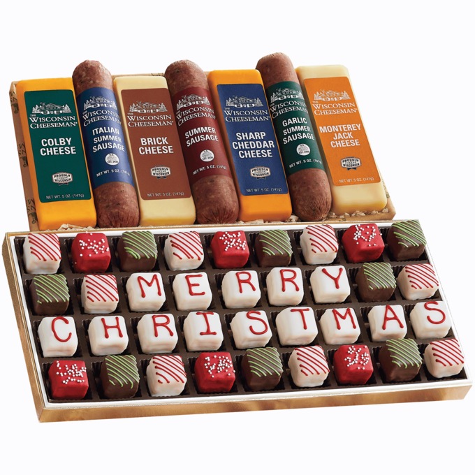 Cheese and Sausage Combo plus 36 Merry Christmas Petits Fours, , large